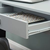 Gray 2-Drawer X-Frame Desk