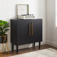 Modern Black and Gold Cabinet