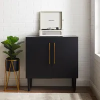 Modern Black and Gold Cabinet