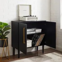 Modern Black and Gold Cabinet