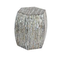 Mussel Shell Hexagonal Accent Table