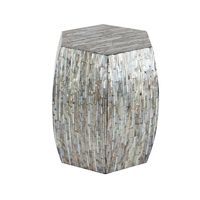 Mussel Shell Hexagonal Accent Table