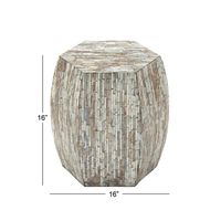 Mussel Shell Hexagonal Accent Table