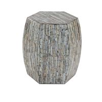 Mussel Shell Hexagonal Accent Table