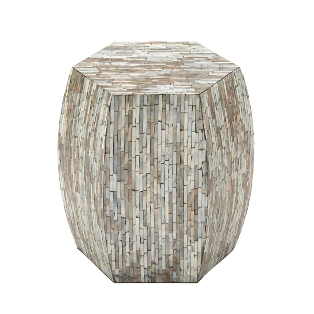 Mussel Shell Hexagonal Accent Table