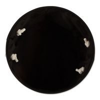 Black Paw Print Round Pet Basket