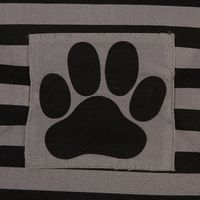 Black Paw Patch Stripe Rectangle Pet Basket