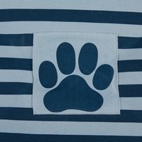 Navy Paw Patch Stripe Rectangle Pet Basket