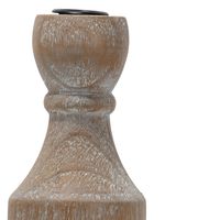 Whitewashed Wood Taper Candle Holder, 9 in.