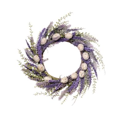 Purple Heather Easter Egg Wreath