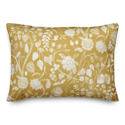 Yellow Marigold Outdoor Lumbar Pillow