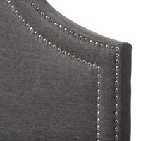 Dark Gray Scalloped Corner Queen Headboard