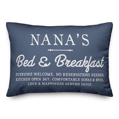 Blue Nana's Bed and Breakfast Accent Pillow
