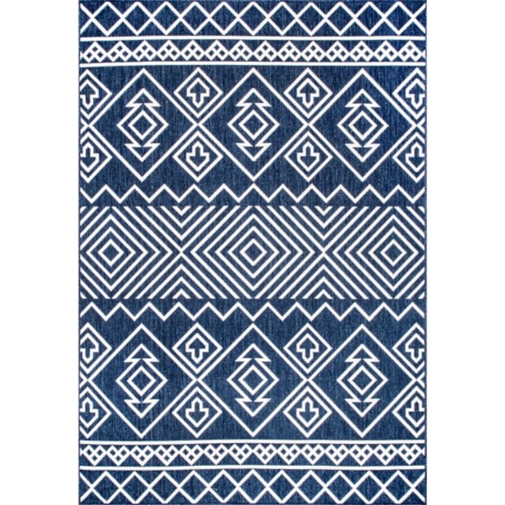 Blue Cassie Global Outdoor Area Rug, 8X10