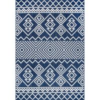 Blue Cassie Global Outdoor Area Rug, 8X10