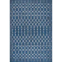 Davon Blue Moroccan Trellis Outdoor Rug