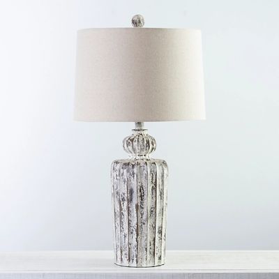 Distressed Fluted Tuscany Table Lamp