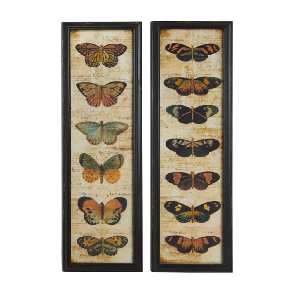 Literary Butterflies Framed Art Prints, Set of 2