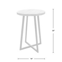 Allie Natural Wood and Metal Accent Table