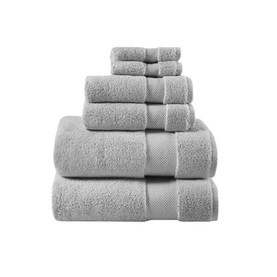 Light Gray 6-pc. Cotton Bath Towel Set