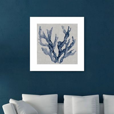 Linen Sea Coral IV Canvas Art Print