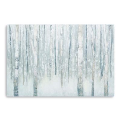 Winter Blue Birch Canvas Art Print, 60x40 in.