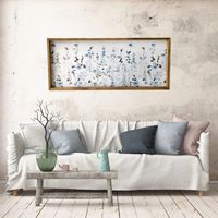 Soft Blue Garden Framed Canvas Art Print