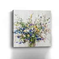 Wild Grown Bouquet Canvas Art Print, 40x40 in.