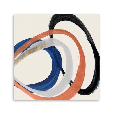 Linked Up Abstract Canvas Art Print, 40x40 in.