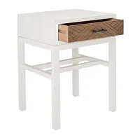 Milo Honey Herringbone Accent Table