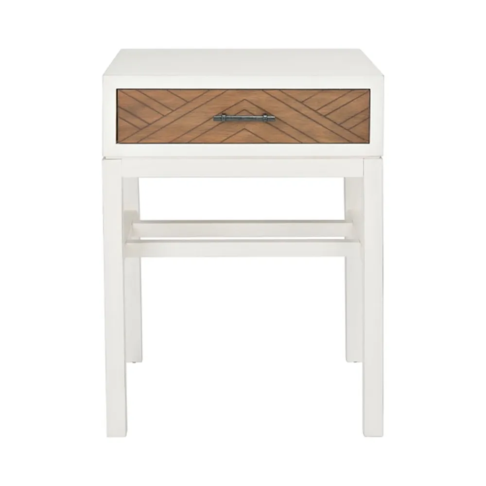 Milo Honey Herringbone Accent Table