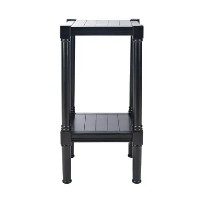Landry Black Carved Legs Accent Table