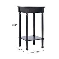 Classic Black Tegan Square Accent Table