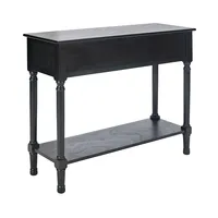 Irma Black Textured Drawers Console Table