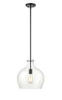 Black Glass Globe Pendant Light