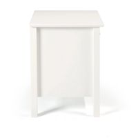 White Brazilian Pine Wood Nightstand