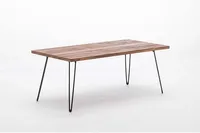 Weather Fir Wood and Hairpin Legs Coffee Table