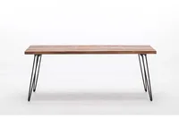 Weather Fir Wood and Hairpin Legs Coffee Table