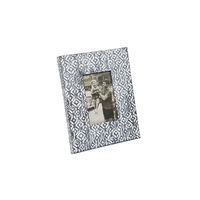 Distressed Gray Diamond Picture Frame, 4x6