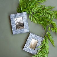 Distressed Gray Diamond Picture Frame, 4x6