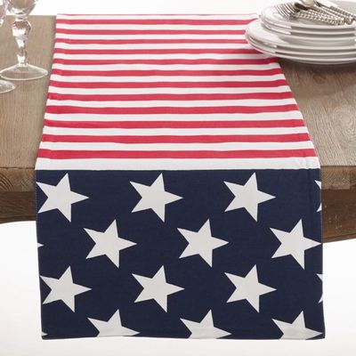 American Flag Cotton Table Runner