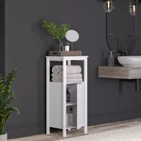 White Open Shelf Cabinet