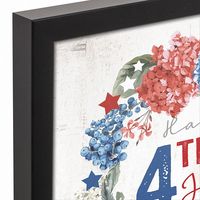 Happy Fourth Wreath Framed Canvas Art Print