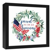 Proud to be an American Framed Canvas Art Print