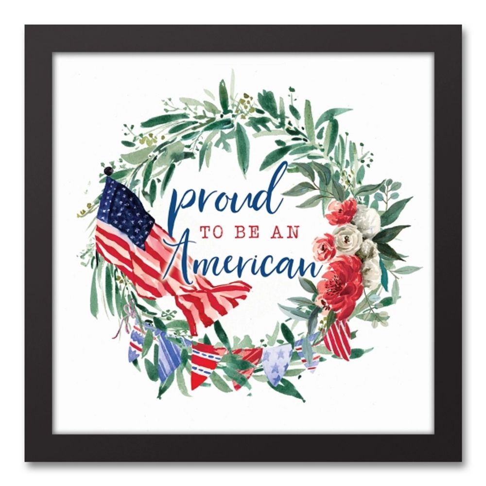 Proud to be an American Framed Canvas Art Print