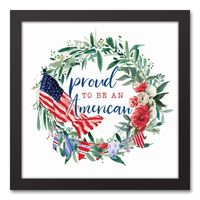 Proud to be an American Framed Canvas Art Print