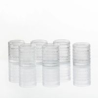 Fortessa Clear Bead Short Glasses, Set of 6