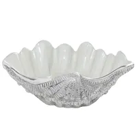 White Aluminum Seashell Bowl