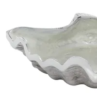 White Aluminum Seashell Bowl