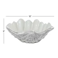 White Aluminum Seashell Bowl